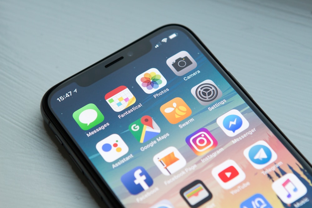 Smartphone showing notifications